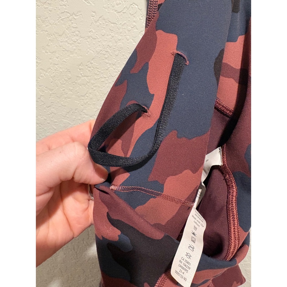 Lululemon Wunder Under HR Crop 21 Heritage 365 Camo Brier Rose Multi Size 8 - Picture 5 of 12